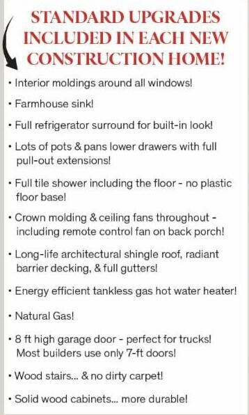 New Construction Upgrades!