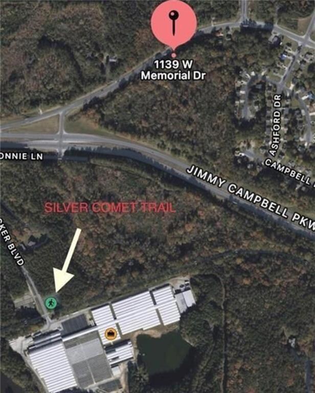 Aerial view of property's location