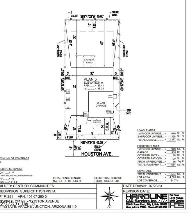 lot 251 - plot plan