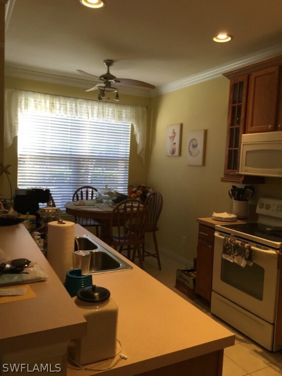 Kitchen view of eating area.