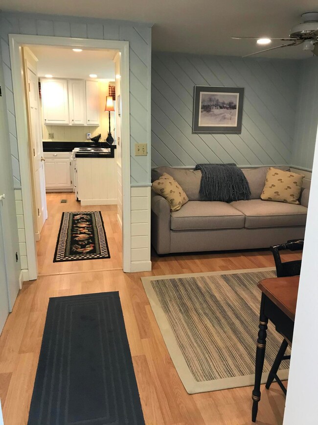 Hallway to den and then kitchen beyond