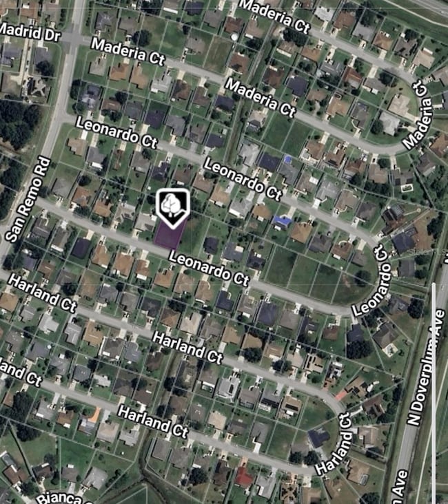 Aerial view showing location of property