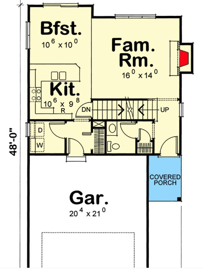 Elm St Greenville Main Level Plan pic