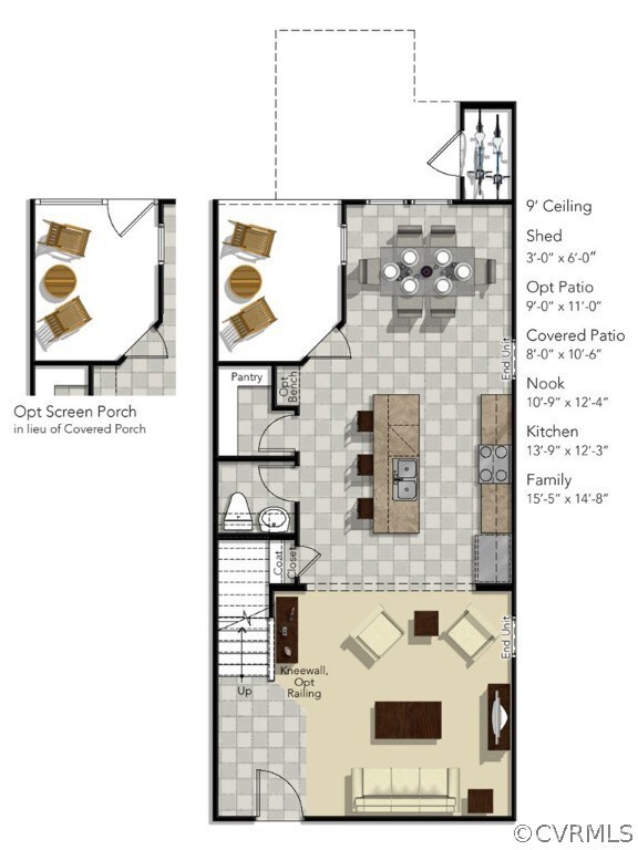 FIRST FLOOR - This home includes the rear patio.