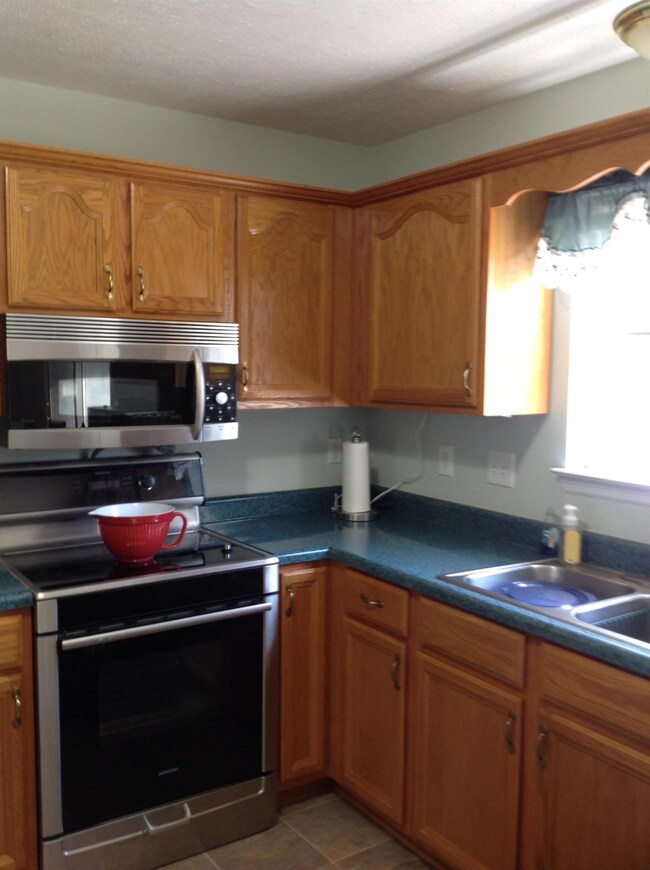 Lots of Kitchen cabinets! This kitchen has a pantry! 
