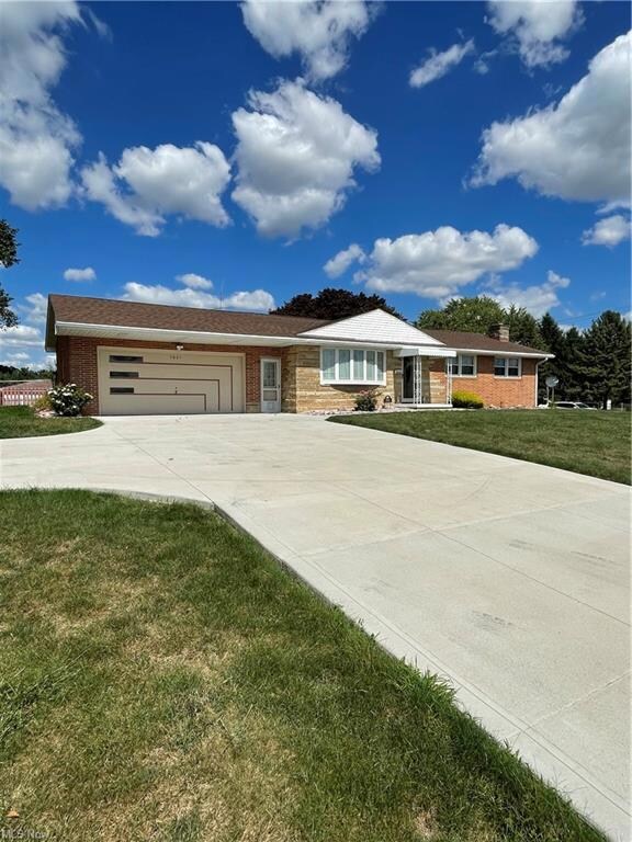Newer concrete driveway