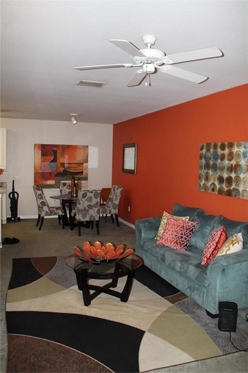 Living and dining rooms