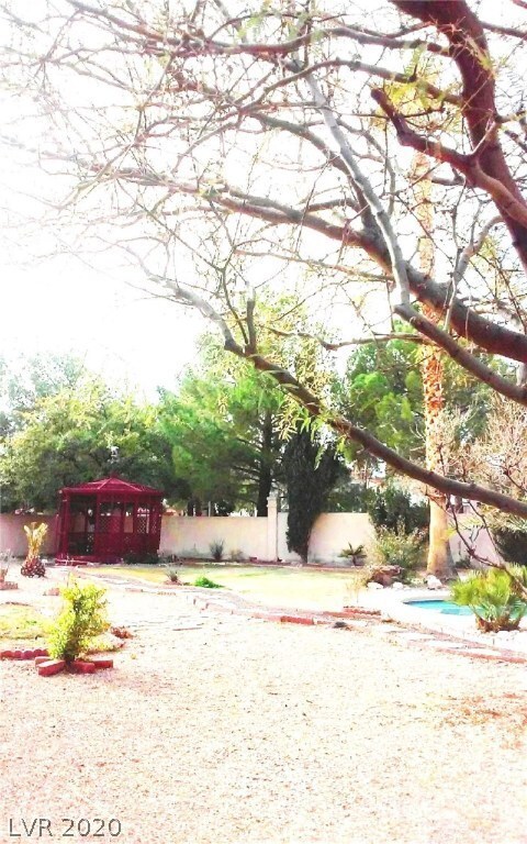 Gazebo at the far back of the property