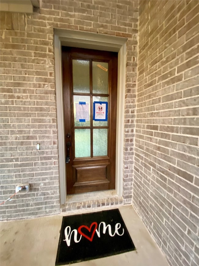 Great first impression with 8 ft mission style front door