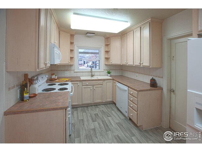 Brand new LVT flooring in the kitchen