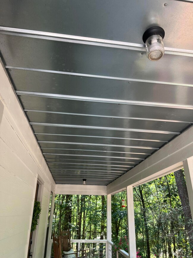Metal Ceiling on Front Porch