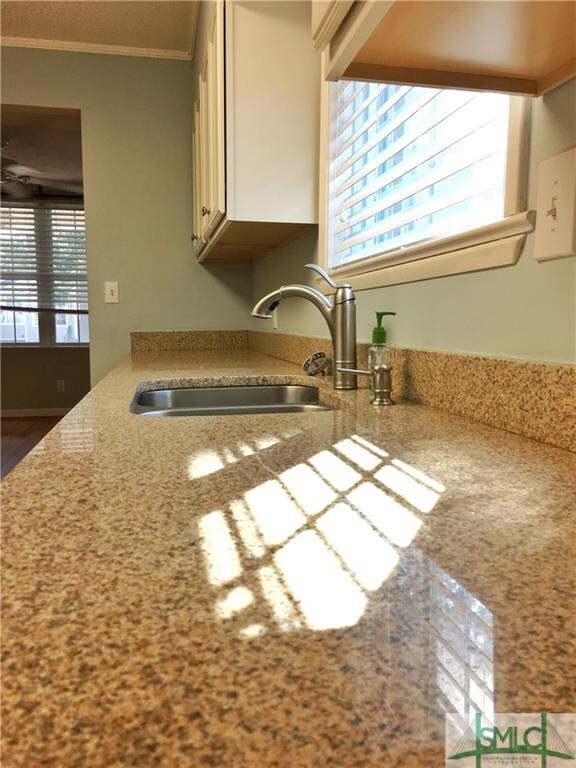 Tons of lovely granite counter space.