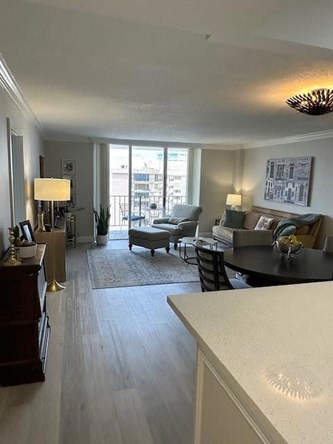 Looking at rest of unit from kitchen