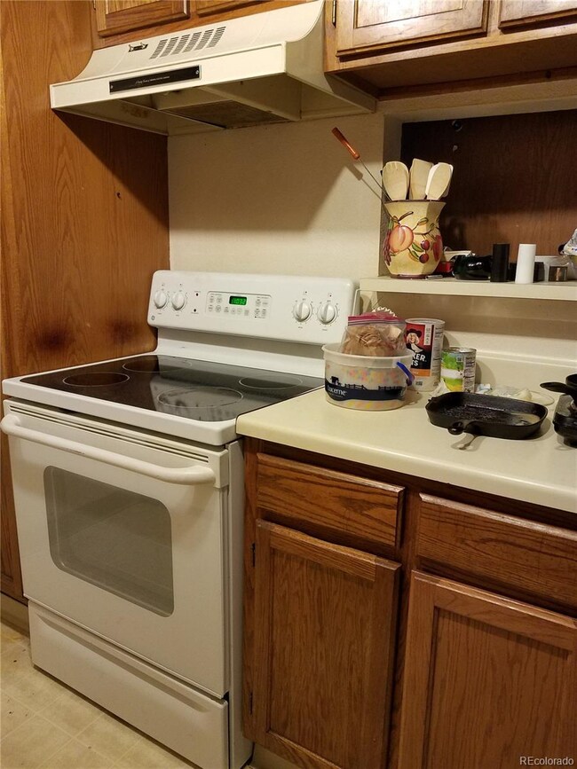 Kitchen area with plenty of cabinet space.