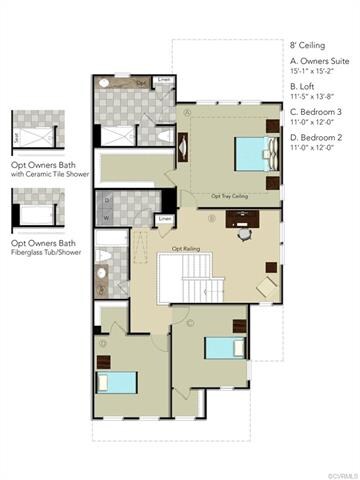 SECOND FLOOR - This home includes the 6' ceramic t