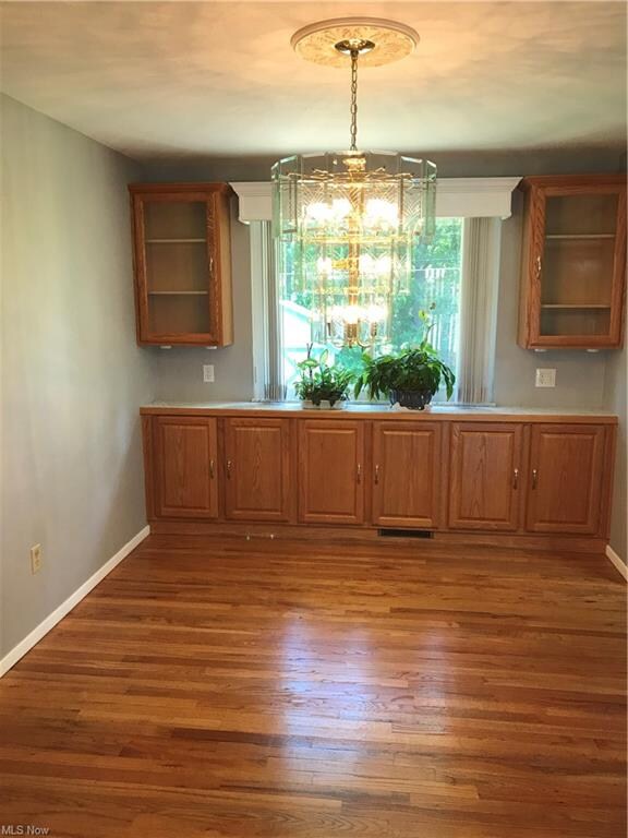 Dining Room has built in cabinets!