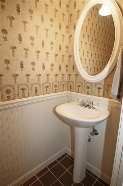 The half bath is in an ideal location right off th
