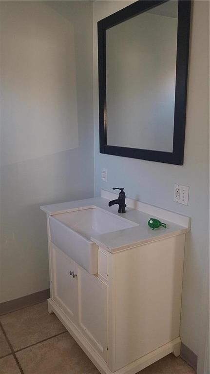 Bath with new cabinet/sink