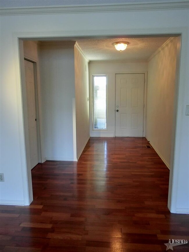 Wood flooring in the foyer