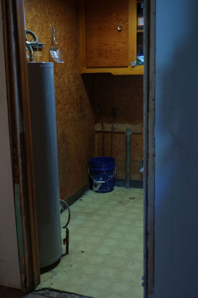Utility room with water heater