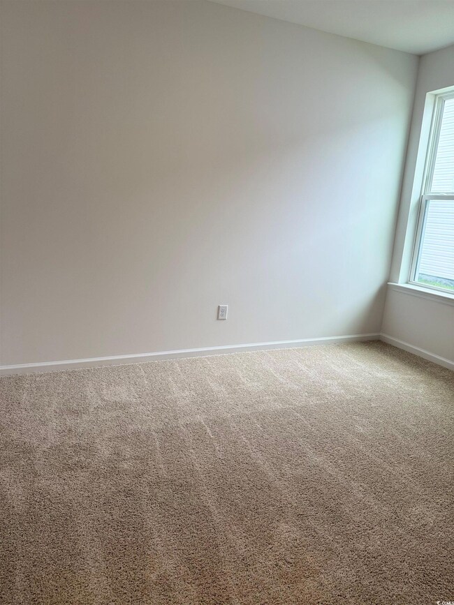 Unfurnished room featuring carpet and baseboards
