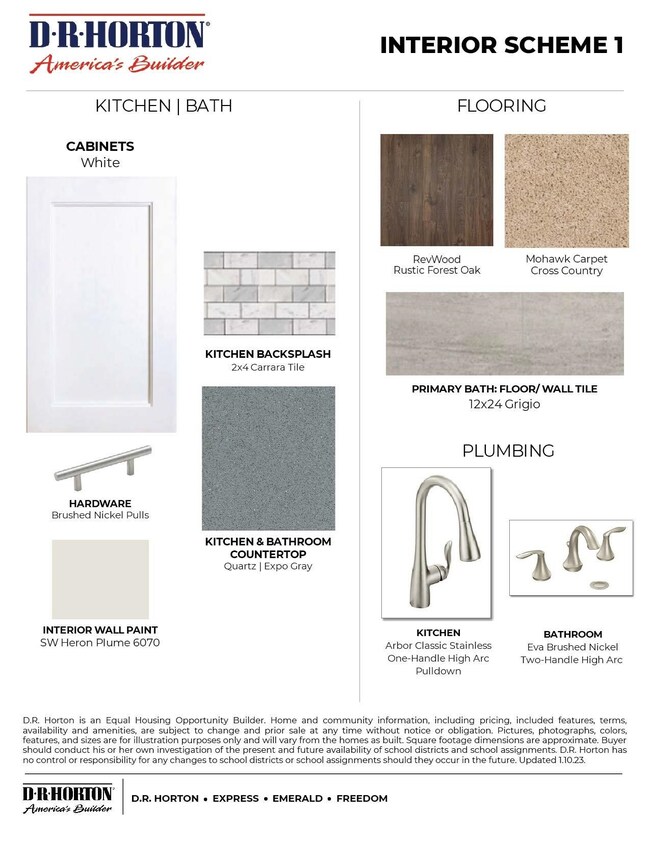 Interior Design Package Selections.