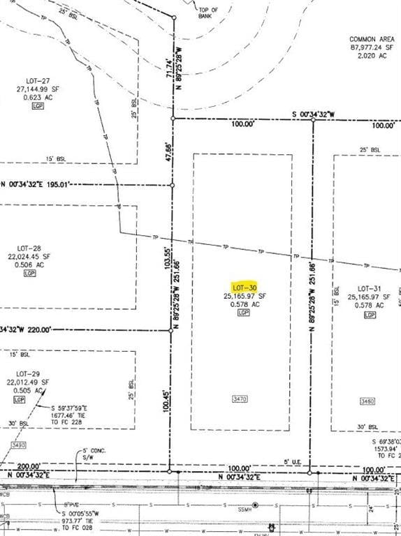 Recorded Plat of Lot 30 in Jason's Walk