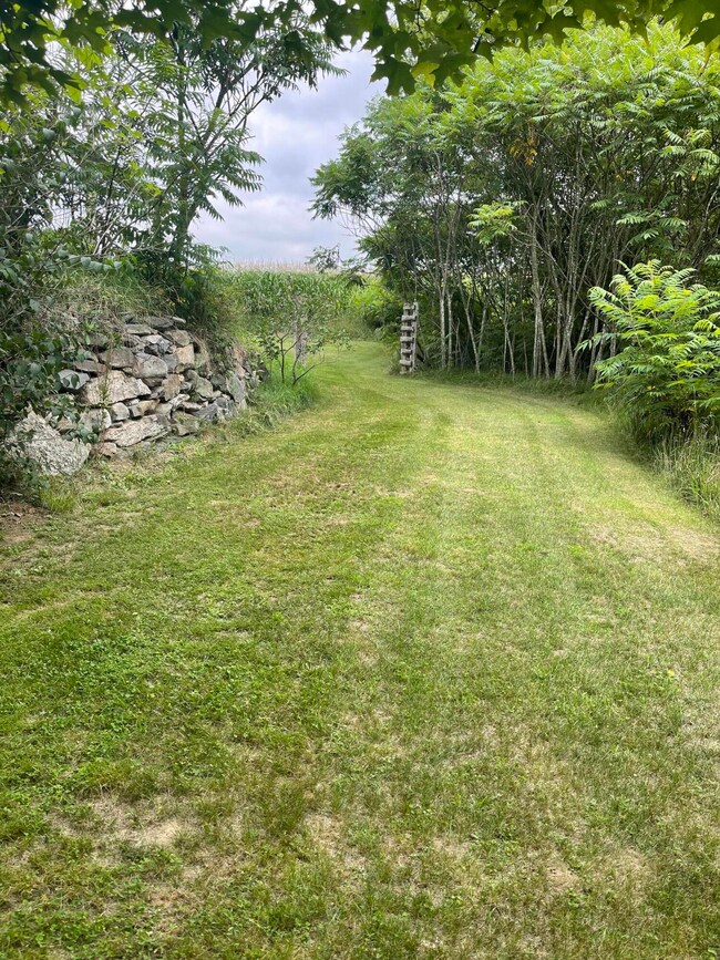 side next to barn