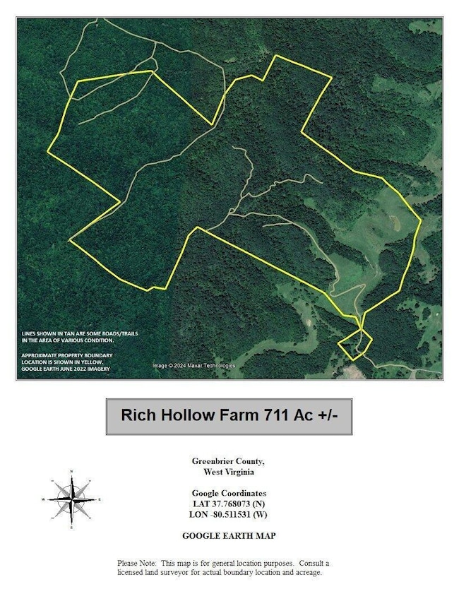 Rich Hollow Farm Google Earth map