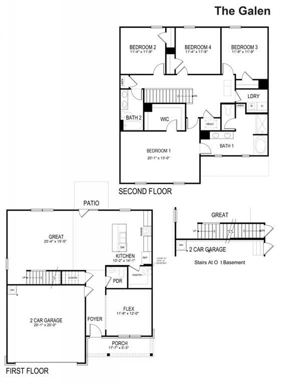The Galen Floorplan Braselton Village