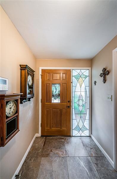 Front Entrance Door with Stain Glass Window
