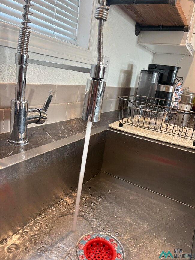 Kitchen view of a sink
