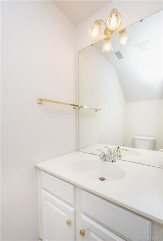 Powder room on main level.