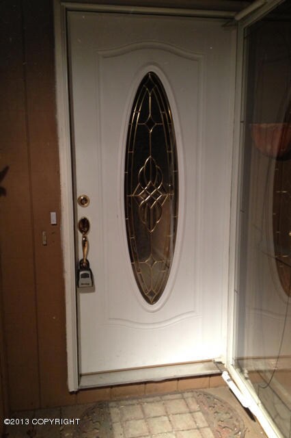 Front door with storm door