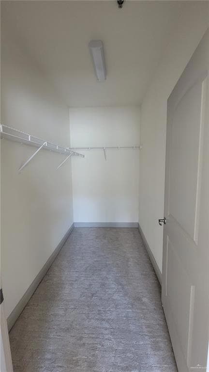 Spacious closet with hardwood / wood-style floors