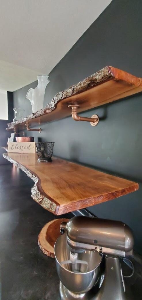 Custom kitchen shelving
