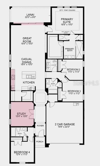 Additional Highlights Include: Gourmet kitchen, study in place of flex, tray ceiling at primary suite, door at laundry to primary closet, 8' interior doors, and pocket sliding door at gathering room.