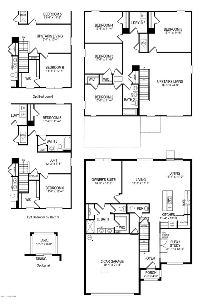 The Elle - floor plan - East, FL