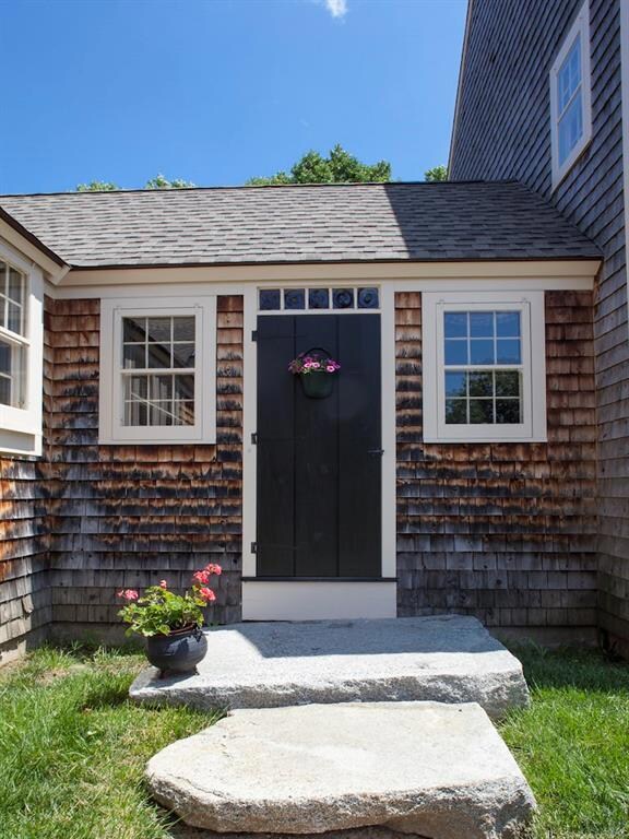 All outside steps are lovely stone.