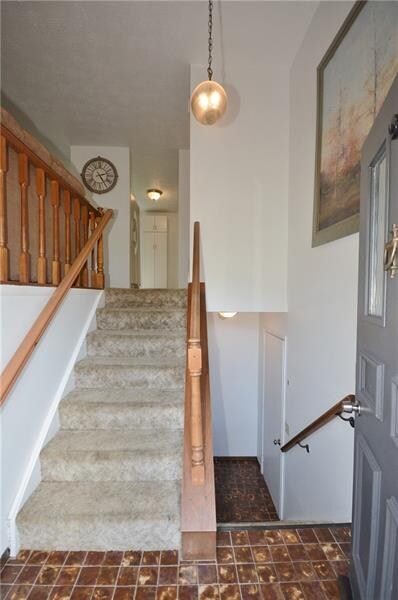The dual-level floor plan allows for easy access a