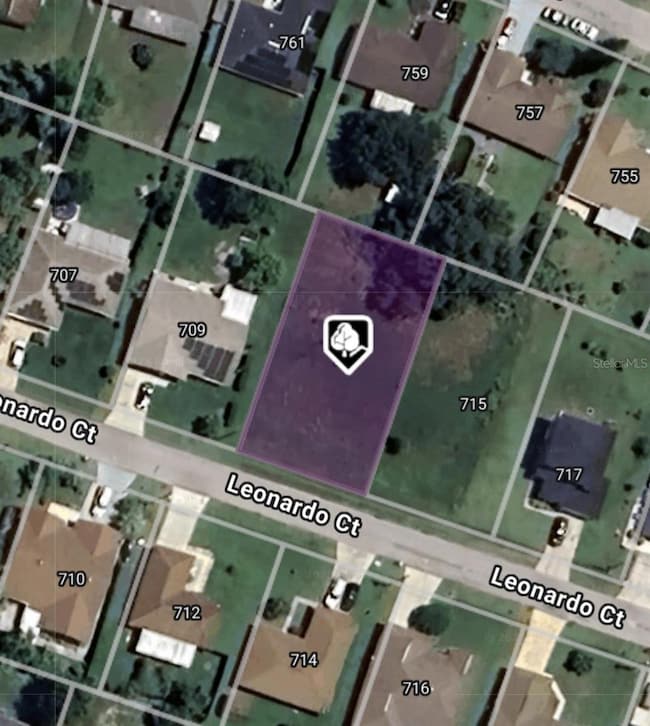 Aerial view showing location of property