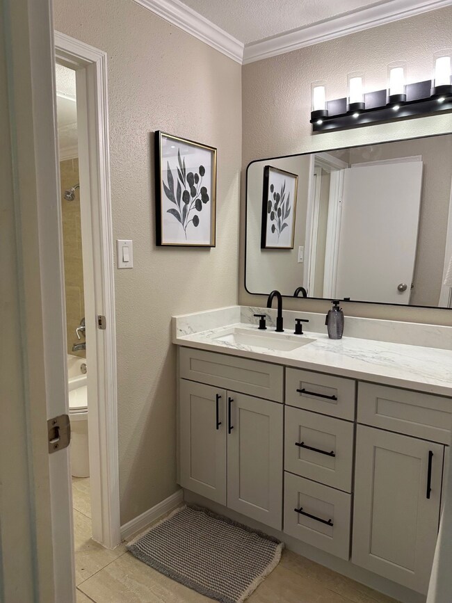 Vanity with hollywood doors