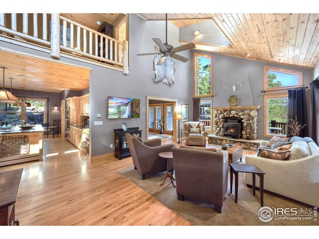 Living into kitchen and loft