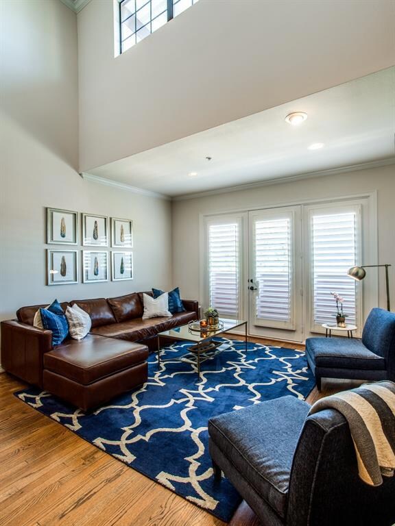 Living room- this is the top floor penthouse unit-