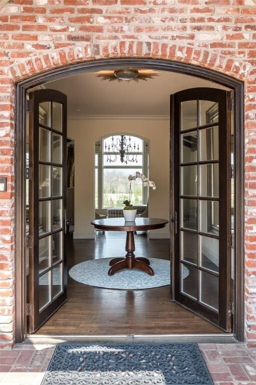 European charm with double French door entry with