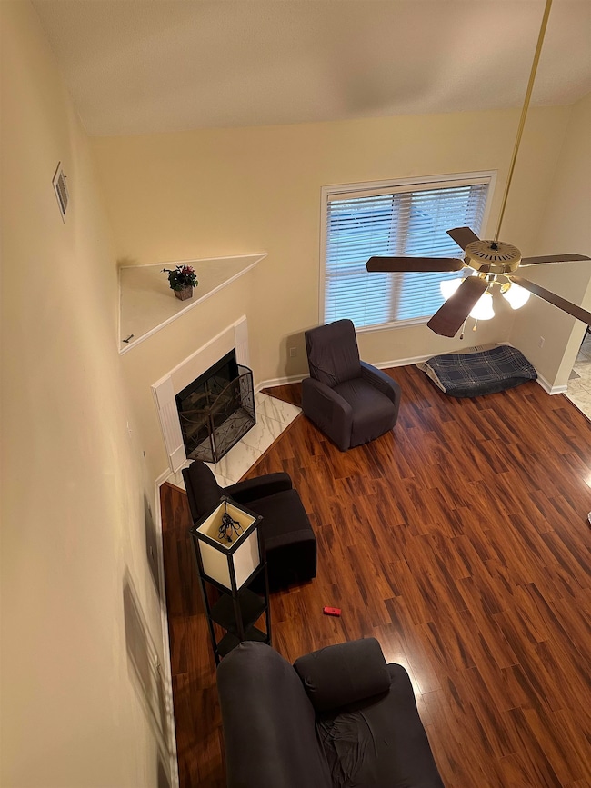 Living room featuring hardwood / wood-style floors
