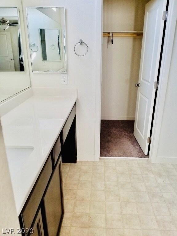 Master bathroom w/ walk-in closet