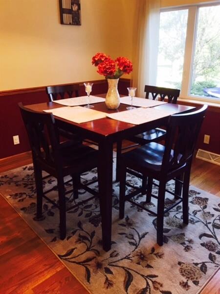 The glass doors lead you to the formal dining room