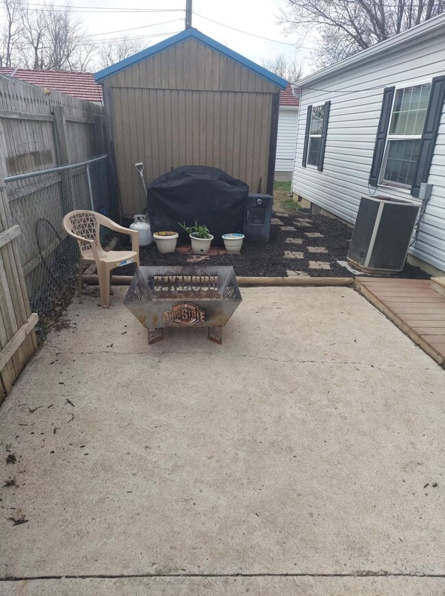 Left side lawn area