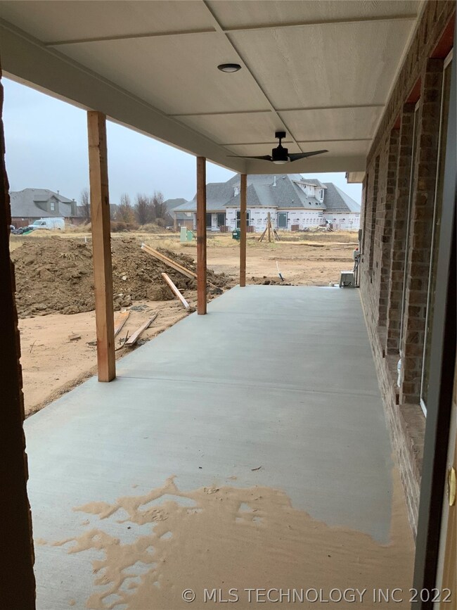 Large covered back porch